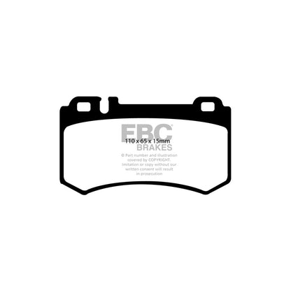 EBC PD02KR287 Mercedes-Benz R230 Redstuff Rear Brake Pad & Plain Disc Kit - Brembo Caliper 2 | ML Performance EU Car Parts