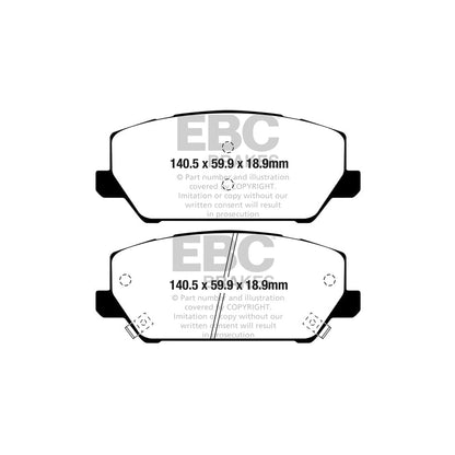 EBC PD03KF1640 Hyundai i-30 N Yellowstuff Front Brake Pad & Plain Disc Kit 2 | ML Performance EU Car Parts