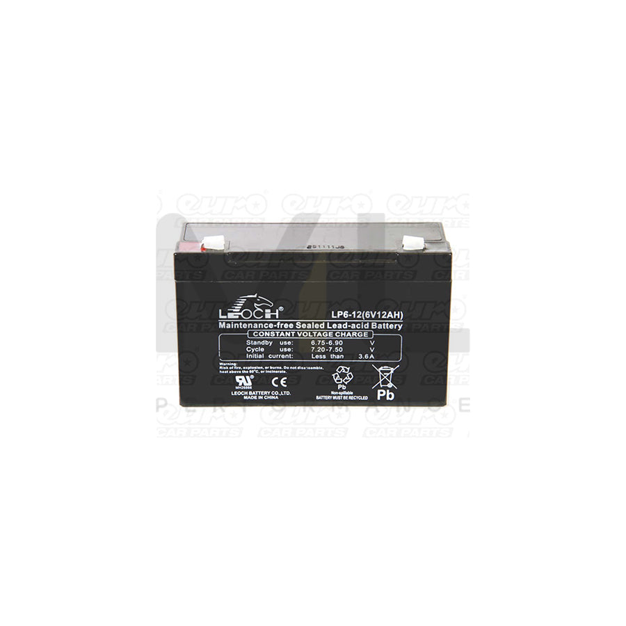 Leoch VRLA Sealed Battery - 6V 12Ah | ML Performance EU Car Parts