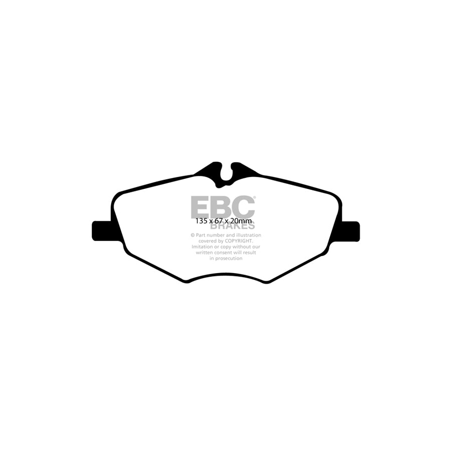 EBC PD02KF551 Mercedes-Benz W/T211 Redstuff Front Brake Pad & Plain Disc Kit - ATE Caliper 2 | ML Performance EU Car Parts