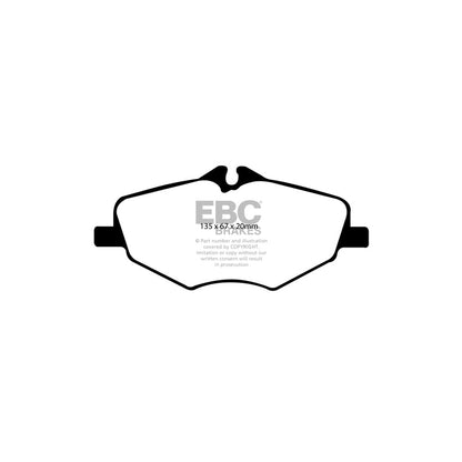 EBC PD02KF550 Mercedes-Benz W/T211 Redstuff Front Brake Pad & Plain Disc Kit - ATE Caliper 2 | ML Performance EU Car Parts