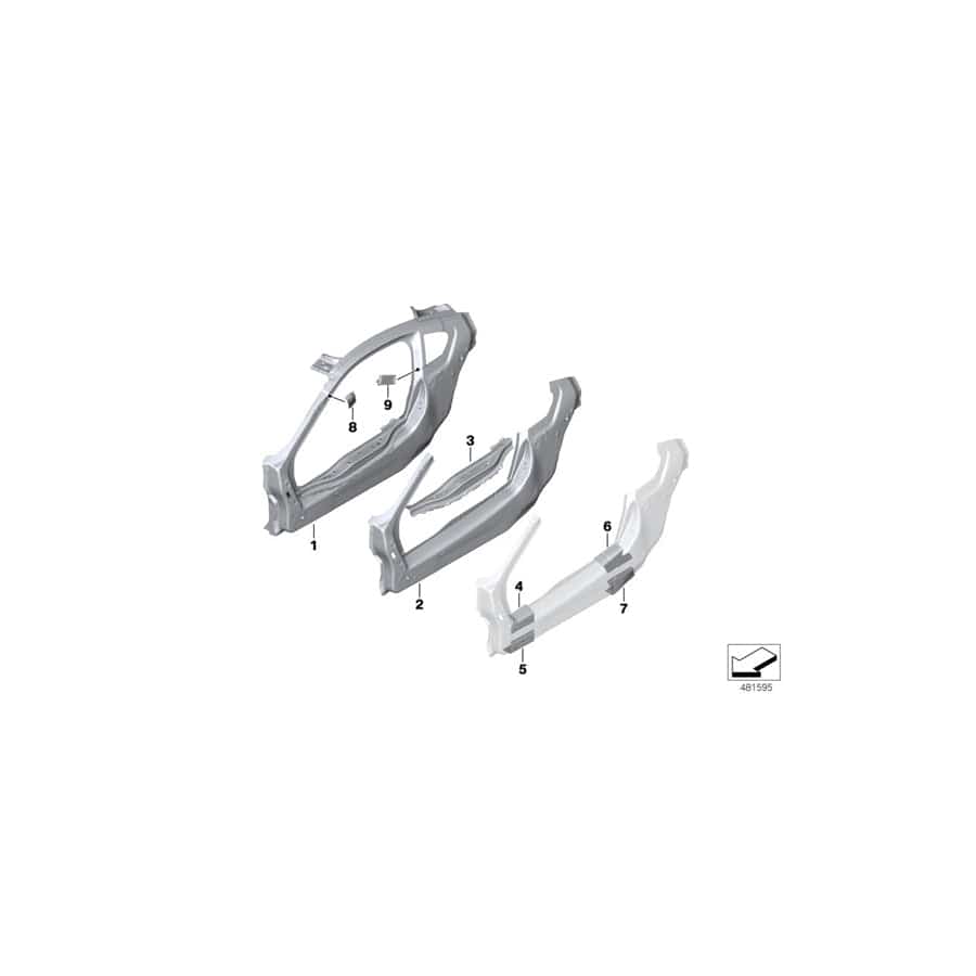 Genuine BMW 41007395409 Left B-Column Covering (Inc. i8) | ML Performance EU Car Parts