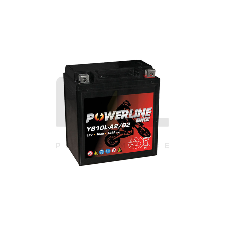 YB10L-B2 AGM Powerline Motorcycle Battery 12V 10Ah YB10LB2 | Car Batteries UK | ML Performance Car Parts