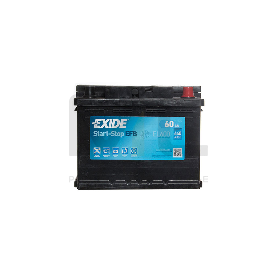 Exide EFB 027 Car Battery (EL600) - 3 year Guarantee | ML Performance EU Car Parts