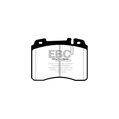 EBC PD03KF796 Mercedes-Benz W124 Yellowstuff Front Brake Pad & Plain Disc Kit - ATE Caliper 2 | ML Performance EU Car Parts