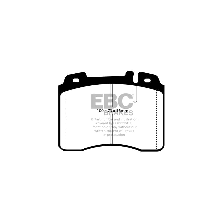 EBC PD03KF797 Mercedes-Benz W124 Yellowstuff Front Brake Pad & Plain Disc Kit - ATE Caliper 2 | ML Performance EU Car Parts