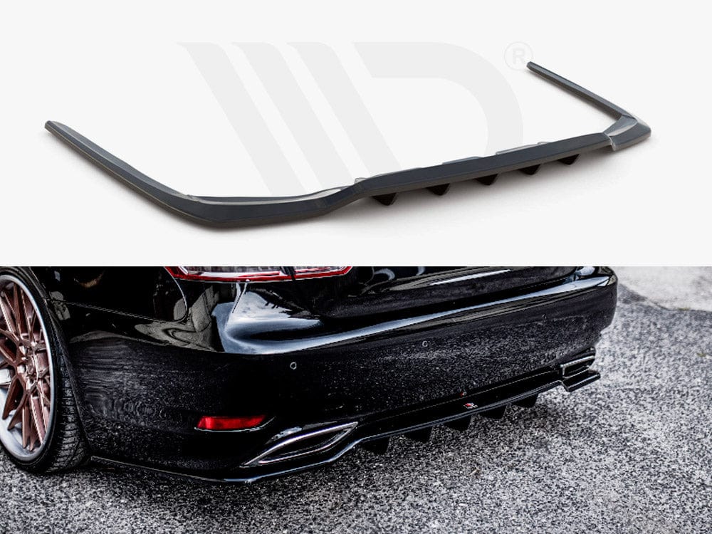 Maxton Design Lexus LS MK4 Facelift Central Rear Splitter (with Vertical Bars)