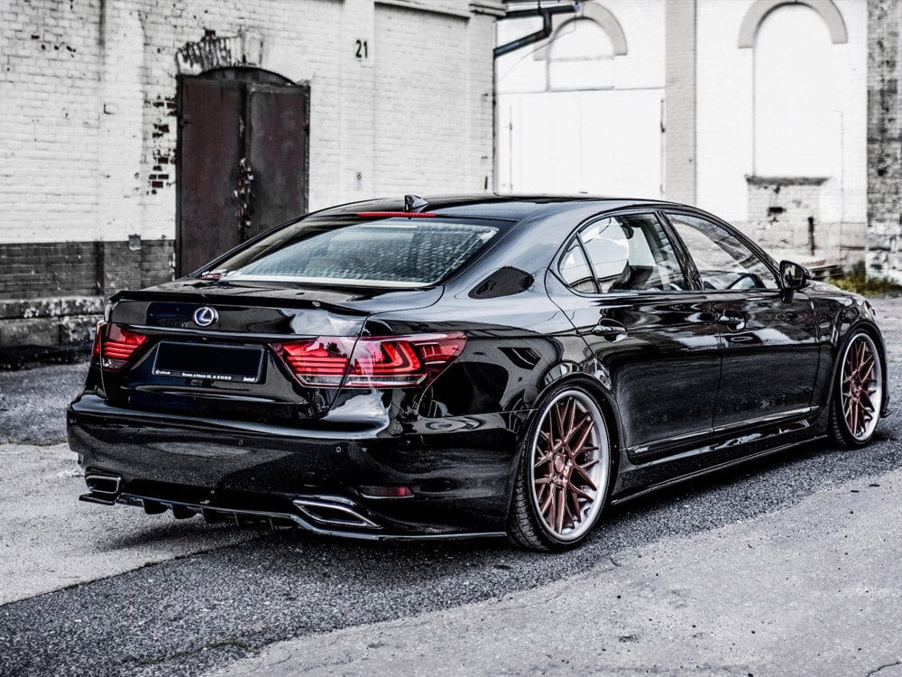 Maxton Design Lexus LS MK4 Facelift Central Rear Splitter (with Vertical Bars)