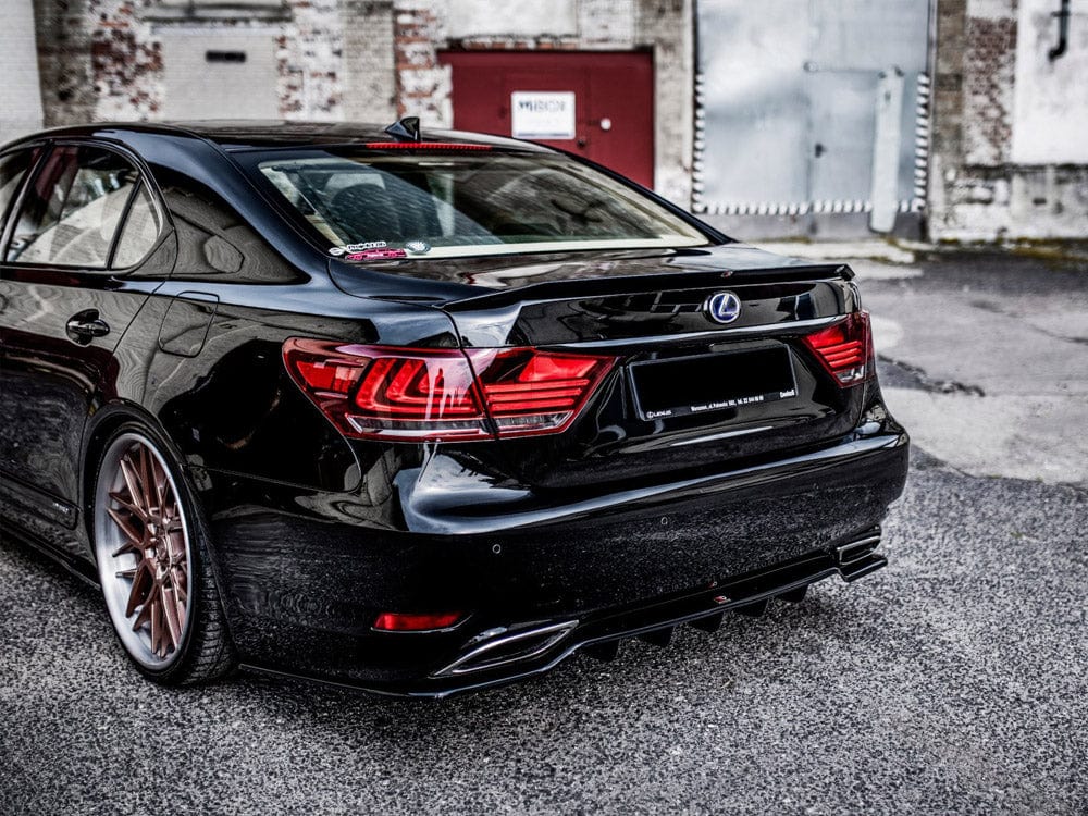 Maxton Design Lexus LS MK4 Facelift Central Rear Splitter (with Vertical Bars)