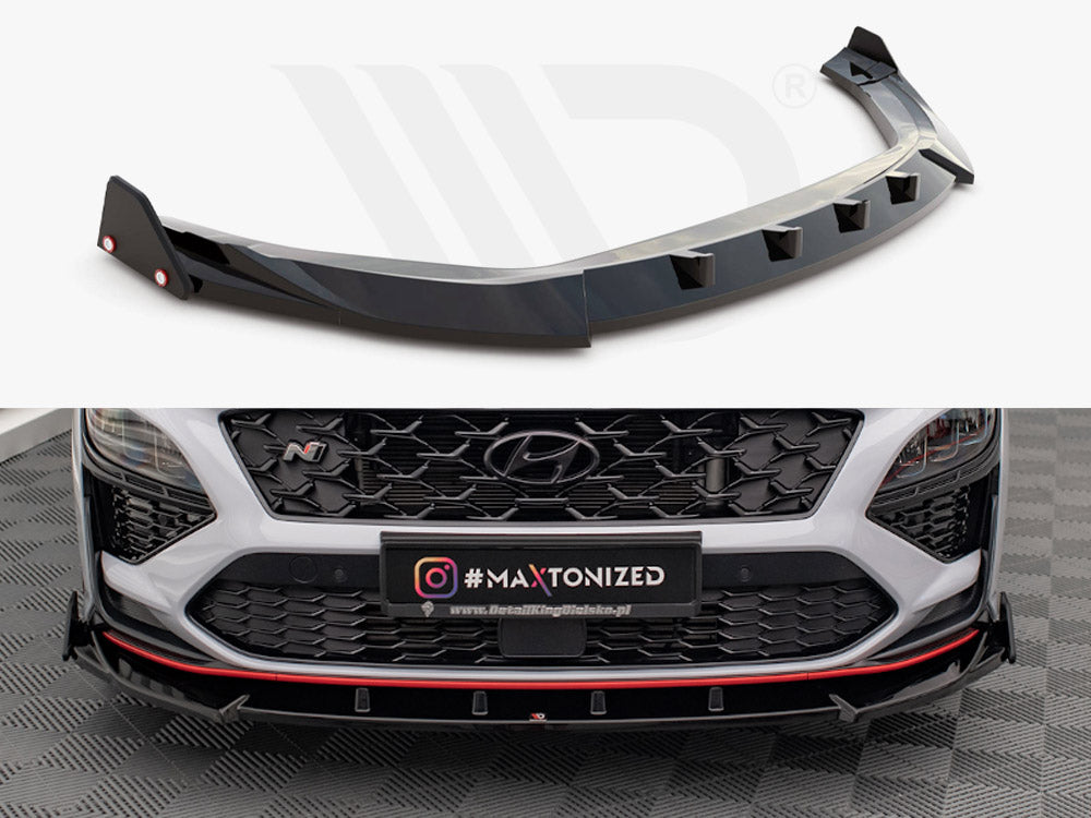 Maxton Design Hyundai Kona N MK1 Front Splitter V.2 + FLAPS 
