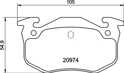 Mintex MDB2868 Brake Pad Set, disc brake