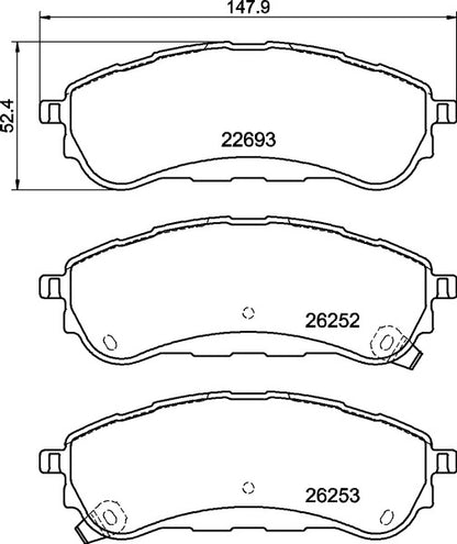 Mintex MDB3339 Brake Pad Set, disc brake