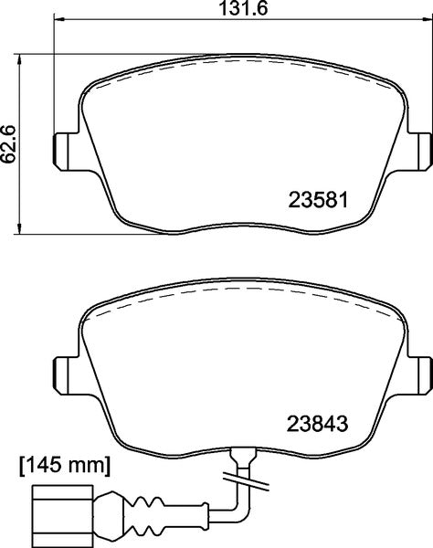 Mintex MDB2538 Brake Pad Set, disc brake