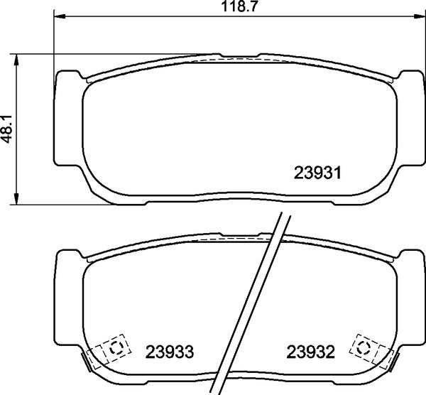 Mintex MDB2338 Brake Pad Set, disc brake