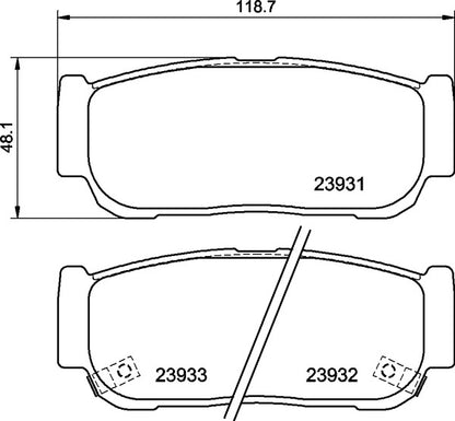 Mintex MDB2338 Brake Pad Set, disc brake