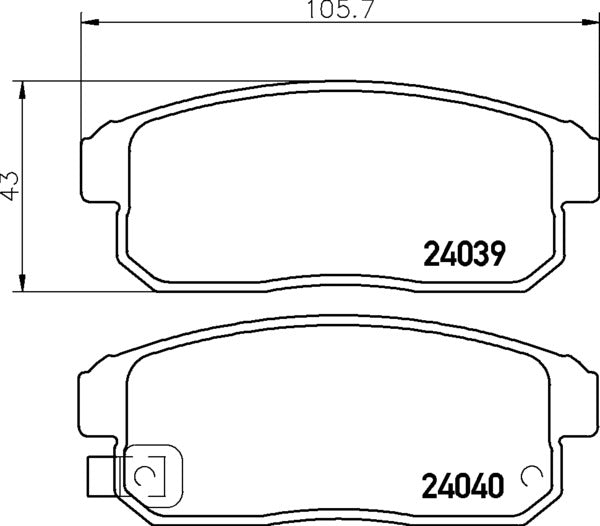 Mintex MDB2588 Brake Pad Set, disc brake