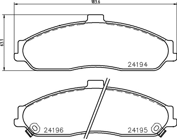 Mintex MDB2213 Brake Pad Set, disc brake