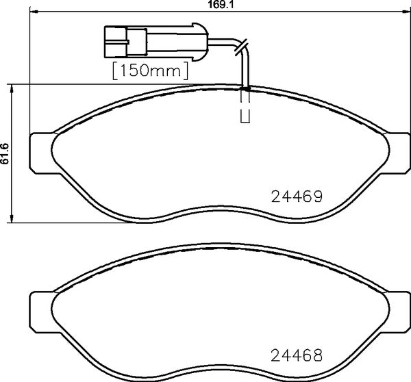 Mintex MDB3365 Brake Pad Set, disc brake
