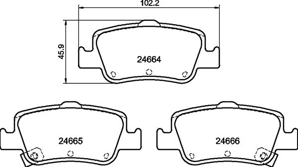 Mintex MDB2924 Brake Pad Set, disc brake