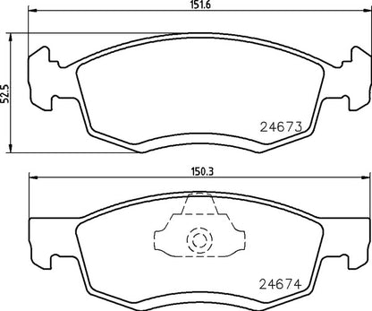 Mintex MDB2962 Brake Pad Set, disc brake