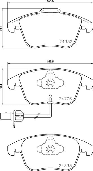 Mintex MDB2952 Brake Pad Set, disc brake