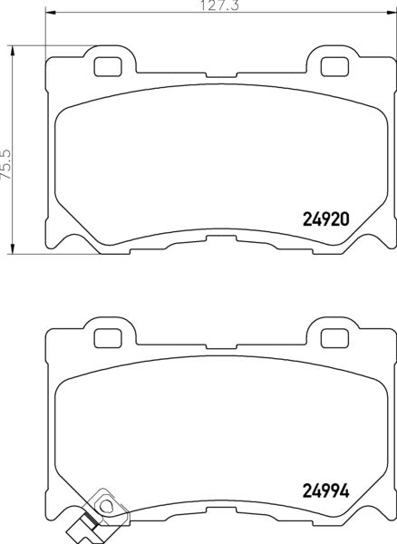 Mintex MDB3049 Brake Pad Set, disc brake