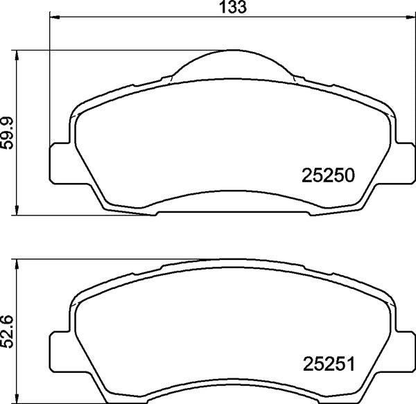 Mintex MDB3345 Brake Pad Set, disc brake
