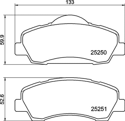 Mintex MDB3345 Brake Pad Set, disc brake