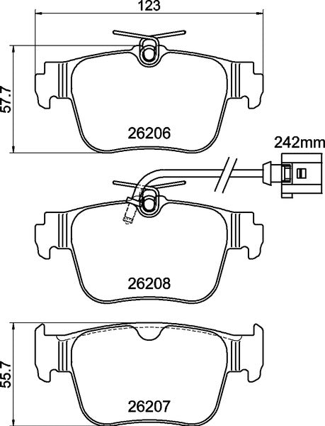 Mintex MDB3522 Brake Pad Set, disc brake