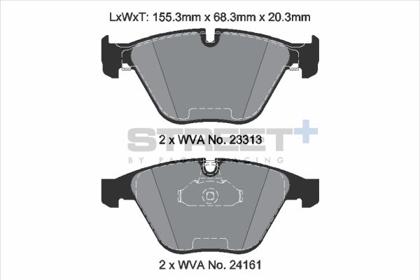 PAGID Racing T8169SP2001 STREET+ Brake Pads