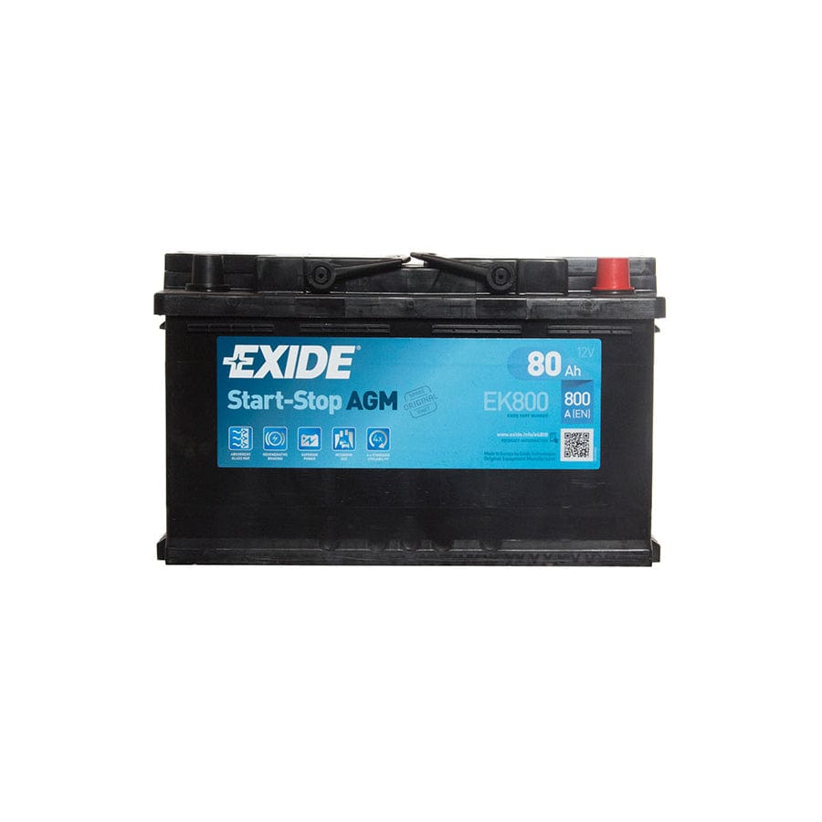 Exide AGM 115 Car Battery (80Ah) - 3 Year Guarantee | ML Performance EU Car Parts