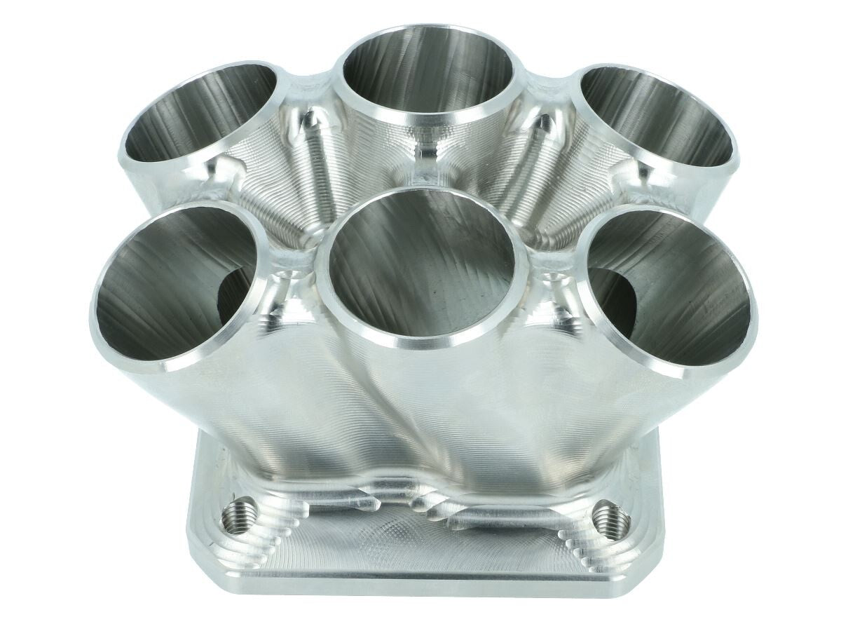 Turbozentrum 117620 6-Cyl. CNC stainless steel turbo manifold Collector T4 Twinscroll without external Wastegate port