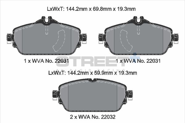PAGID Racing T8008SP2001 STREET+ Brake Pads