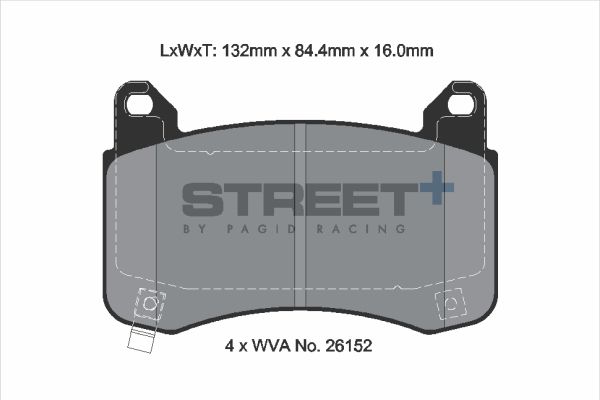 PAGID Racing T8280SP2001 STREET+ Brake Pads