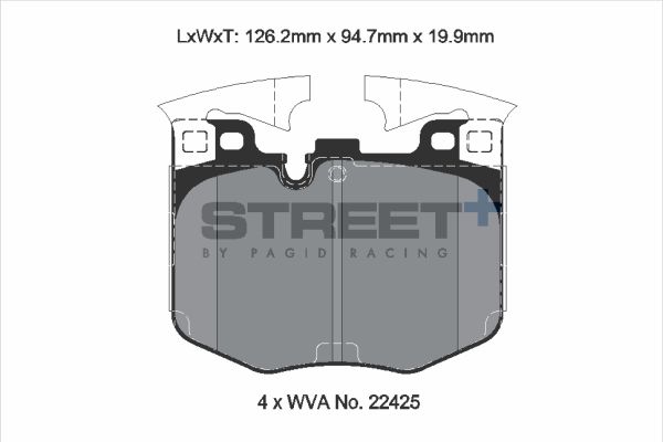 PAGID Racing T8209SP2001 STREET+ Brake Pads