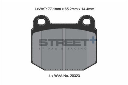PAGID Racing T8148SP2001 STREET+ Brake Pads