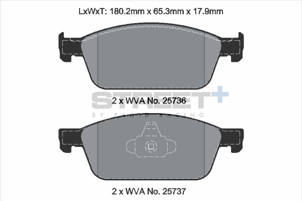 PAGID Racing T8125SP2001 STREET+ Brake Pads