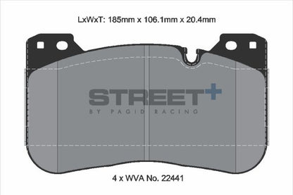 PAGID Racing T8289SP2001 STREET+ Brake Pads