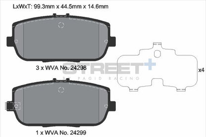 PAGID Racing T8302SP2001 STREET+ Brake Pads