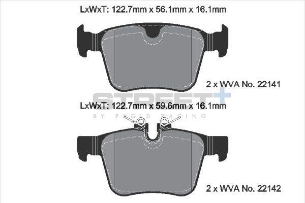 PAGID Racing T8012SP2001 STREET+ Brake Pads