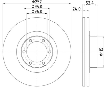 Mintex MDC222 Brake Disc