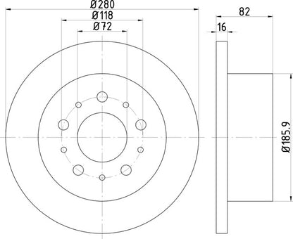 Mintex MDC1816 Brake Disc