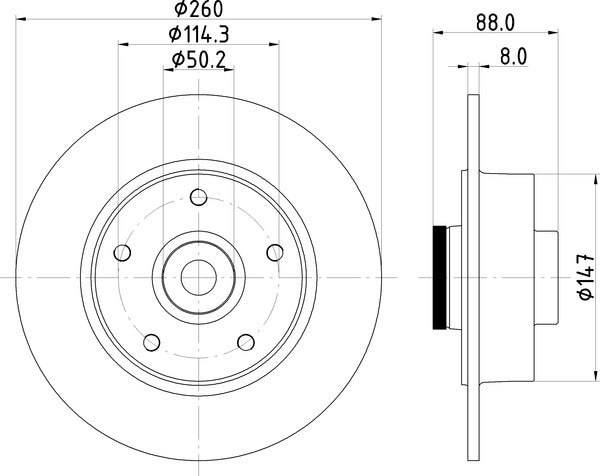 Mintex MDC2374 Brake Disc