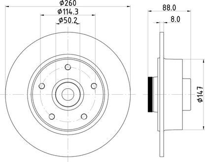 Mintex MDC2374 Brake Disc