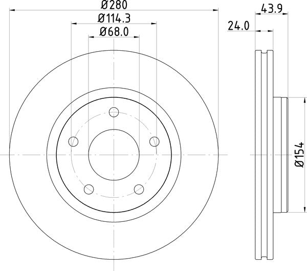 Mintex MDC2280 Brake Disc