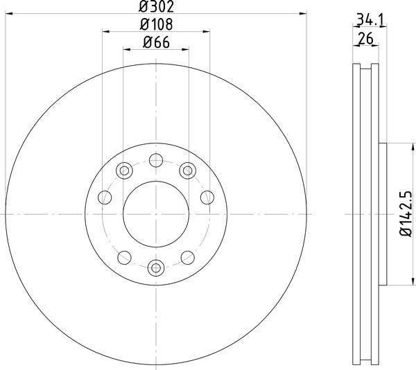 Mintex MDC2609 Brake Disc