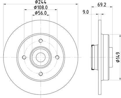 Mintex MDC2879C Brake Disc