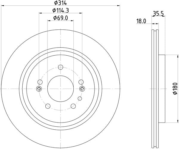 Mintex MDC3196C Brake Disc