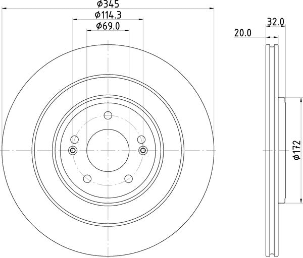 Mintex MDC3206C Brake Disc