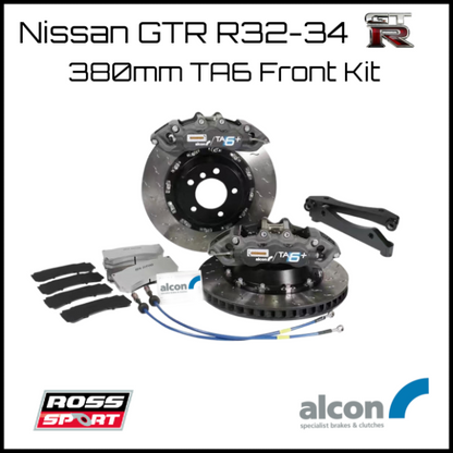 Alcon G/TA6-F-380-BNR34 380mm TA6 Front Brake Kit - Nissan BNR 3X